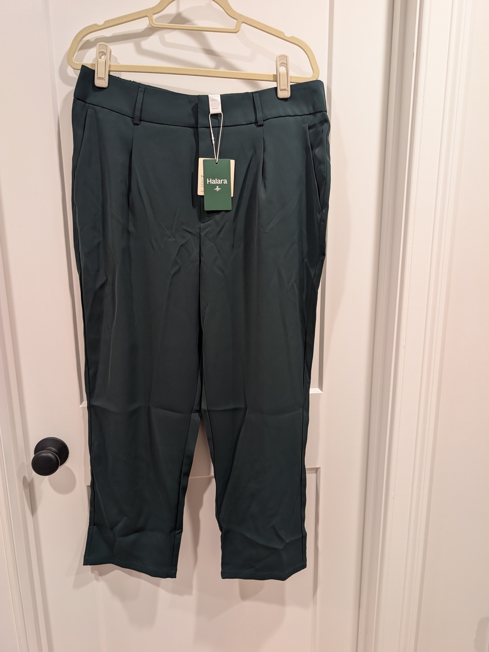 HALARA Men's Forest Green Dress Pants